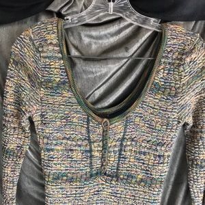 Free people knit ombré long sleeve dress